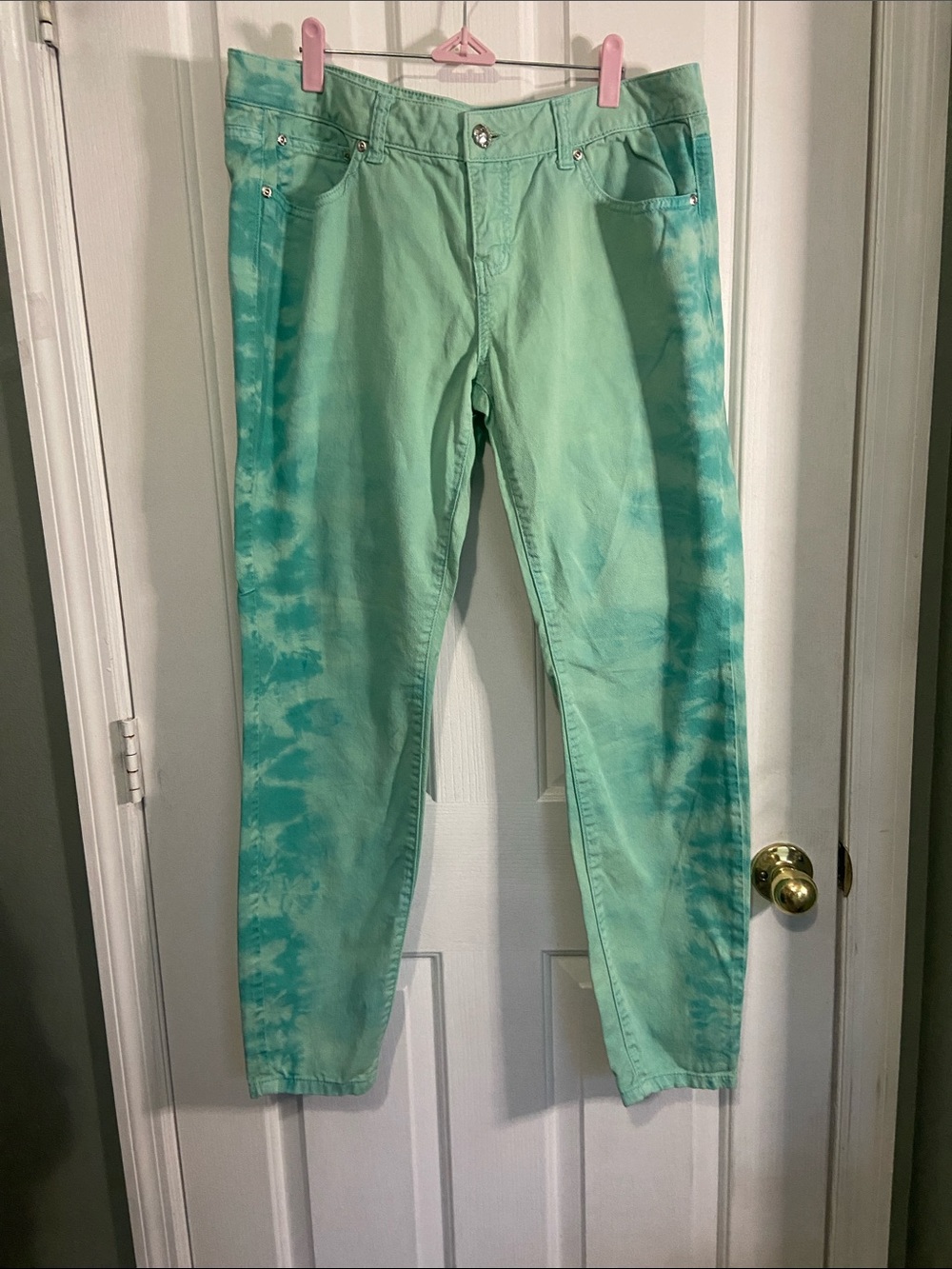 bebe Mint Green Denim Jeans